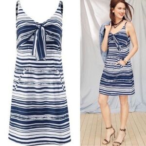 Cabi White/Blue Dress